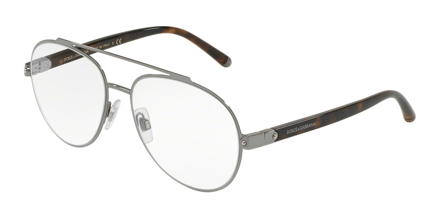 DOLCE & GABBANA DG1303 Pilot Eyeglasses 04-GUNMETAL 55-16-140 - Color Map gunmetal