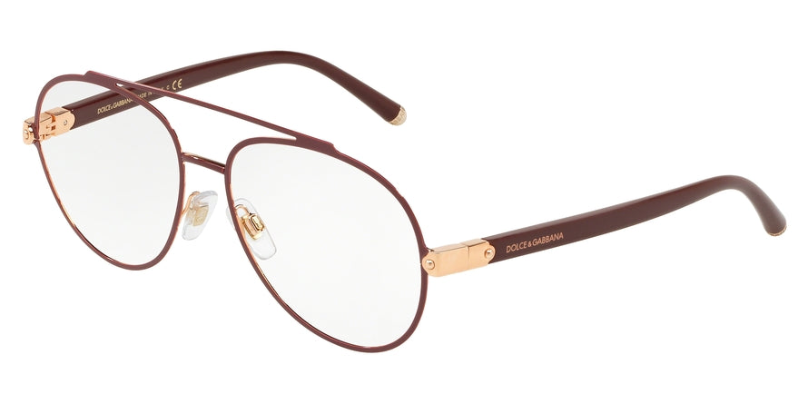 DOLCE & GABBANA DG1303 Pilot Eyeglasses 1319-BORDEAUX 55-16-140 - Color Map bordeaux