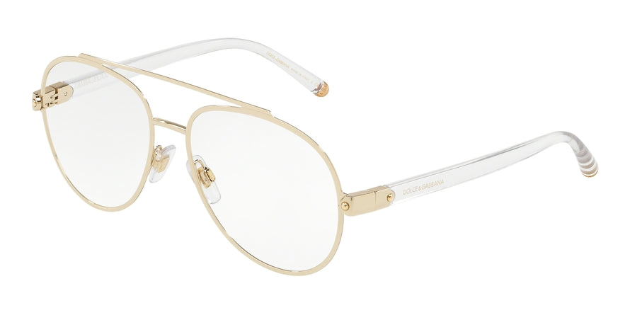 DOLCE & GABBANA DG1303 Pilot Eyeglasses 488-PALE GOLD 55-16-140 - Color Map gold