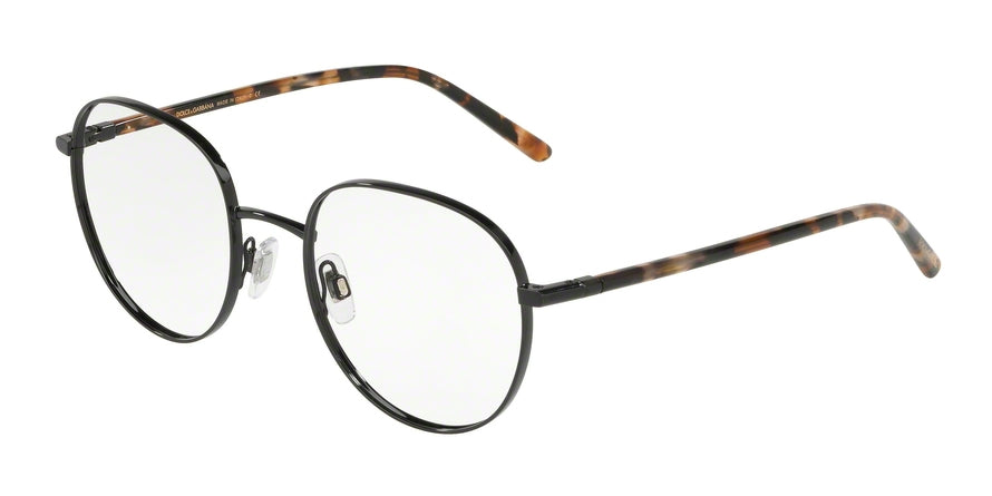 DOLCE & GABBANA DG1304 Round Eyeglasses 01-BLACK 52-20-140 - Color Map black