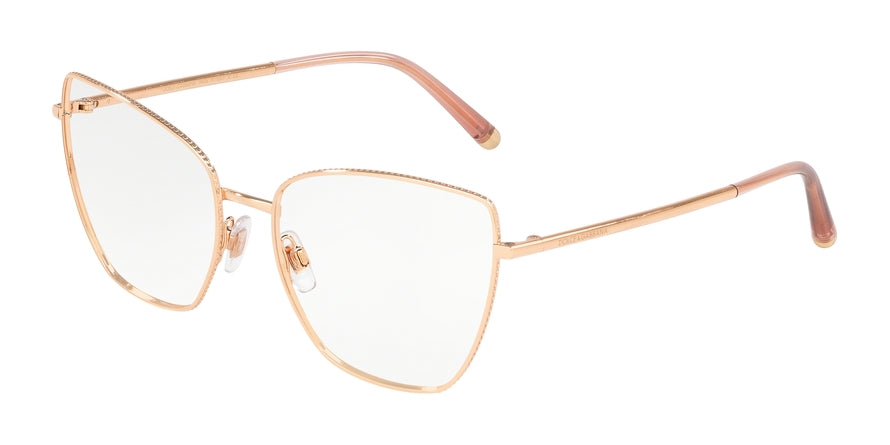 DOLCE & GABBANA DG1314 Butterfly Eyeglasses 1298-PINK GOLD 56-17-140 - Color Map pink
