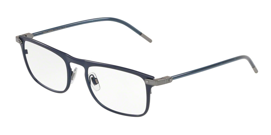DOLCE & GABBANA DG1315 Rectangle Eyeglasses 1280-MATTE BLUE 53-19-145 - Color Map blue
