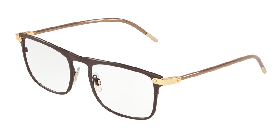 DOLCE & GABBANA DG1315 Rectangle Eyeglasses 1315-MATTE BROWN 53-19-145 - Color Map brown
