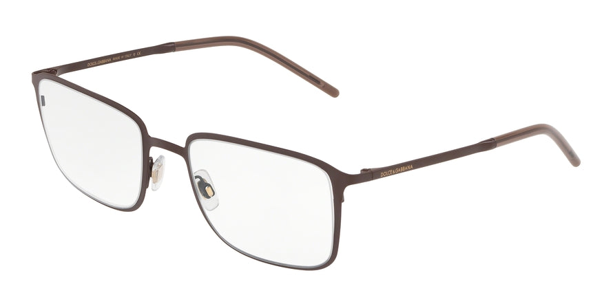 DOLCE & GABBANA DG1316 Square Eyeglasses 1320-MATTE BROWN 54-21-140 - Color Map brown