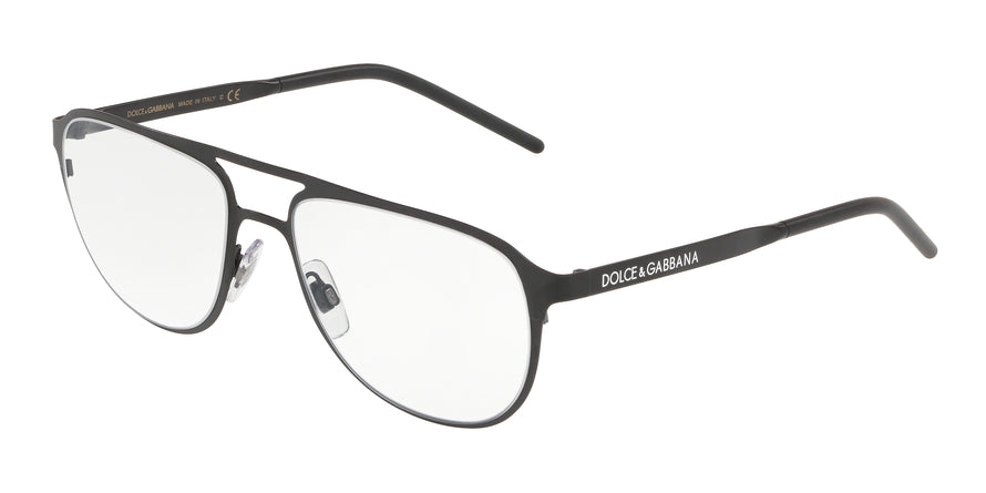DOLCE & GABBANA DG1317 Pilot Eyeglasses 1106-MATTE BLACK 54-18-140 - Color Map black