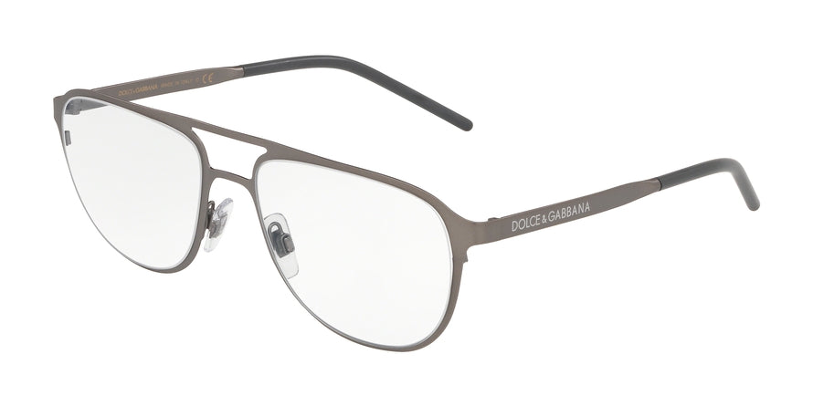 DOLCE & GABBANA DG1317 Pilot Eyeglasses 1286-MATTE DARK GUNMETAL 54-18-140 - Color Map gunmetal