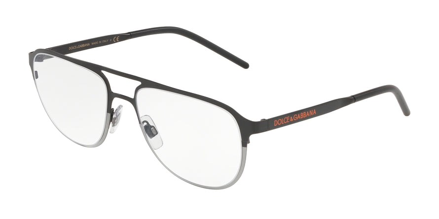 DOLCE & GABBANA DG1317 Pilot Eyeglasses 1311-MATTE BLACK/GUNMETAL 54-18-140 - Color Map black