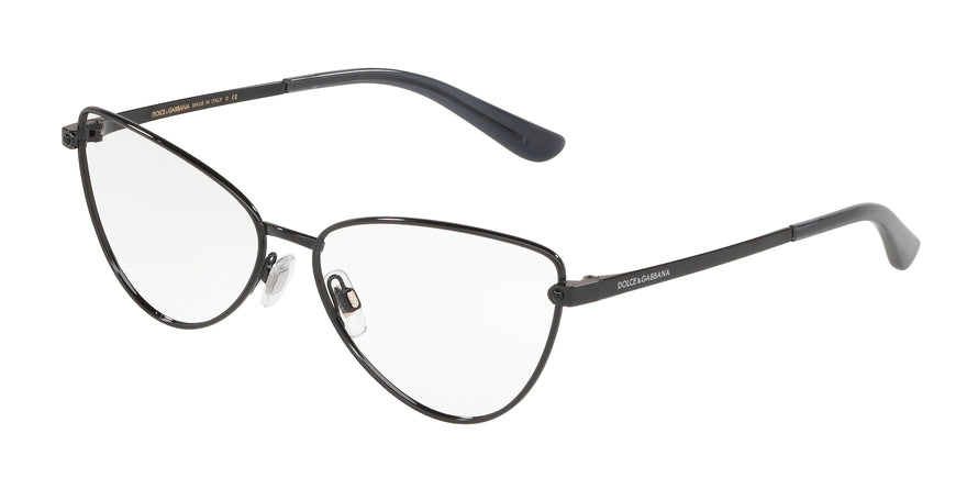 DOLCE & GABBANA DG1321 Irregular Eyeglasses 01-BLACK 58-15-140 - Color Map black