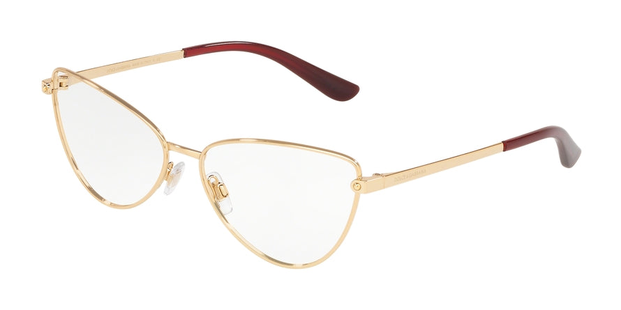DOLCE & GABBANA DG1321 Irregular Eyeglasses 02-GOLD 58-15-140 - Color Map gold