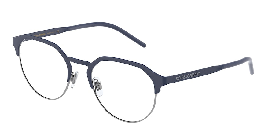 DOLCE & GABBANA DG1335 Phantos Eyeglasses 1280-MATTE BLUE/GUNMETAL 52-20-145 - Color Map blue