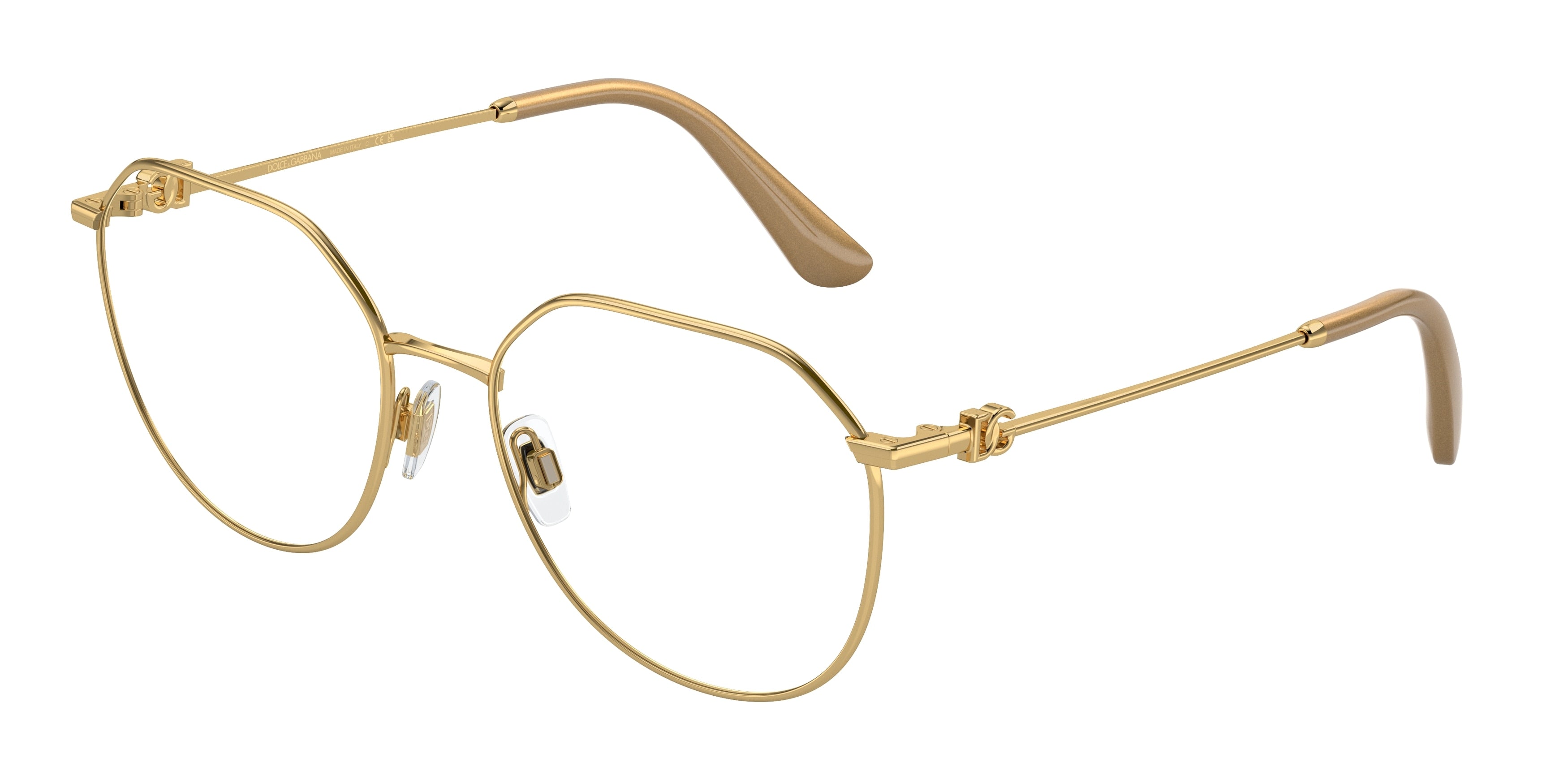DOLCE & GABBANA DG1348 Phantos Eyeglasses 02-Gold 56-145-18 - Color Map Gold