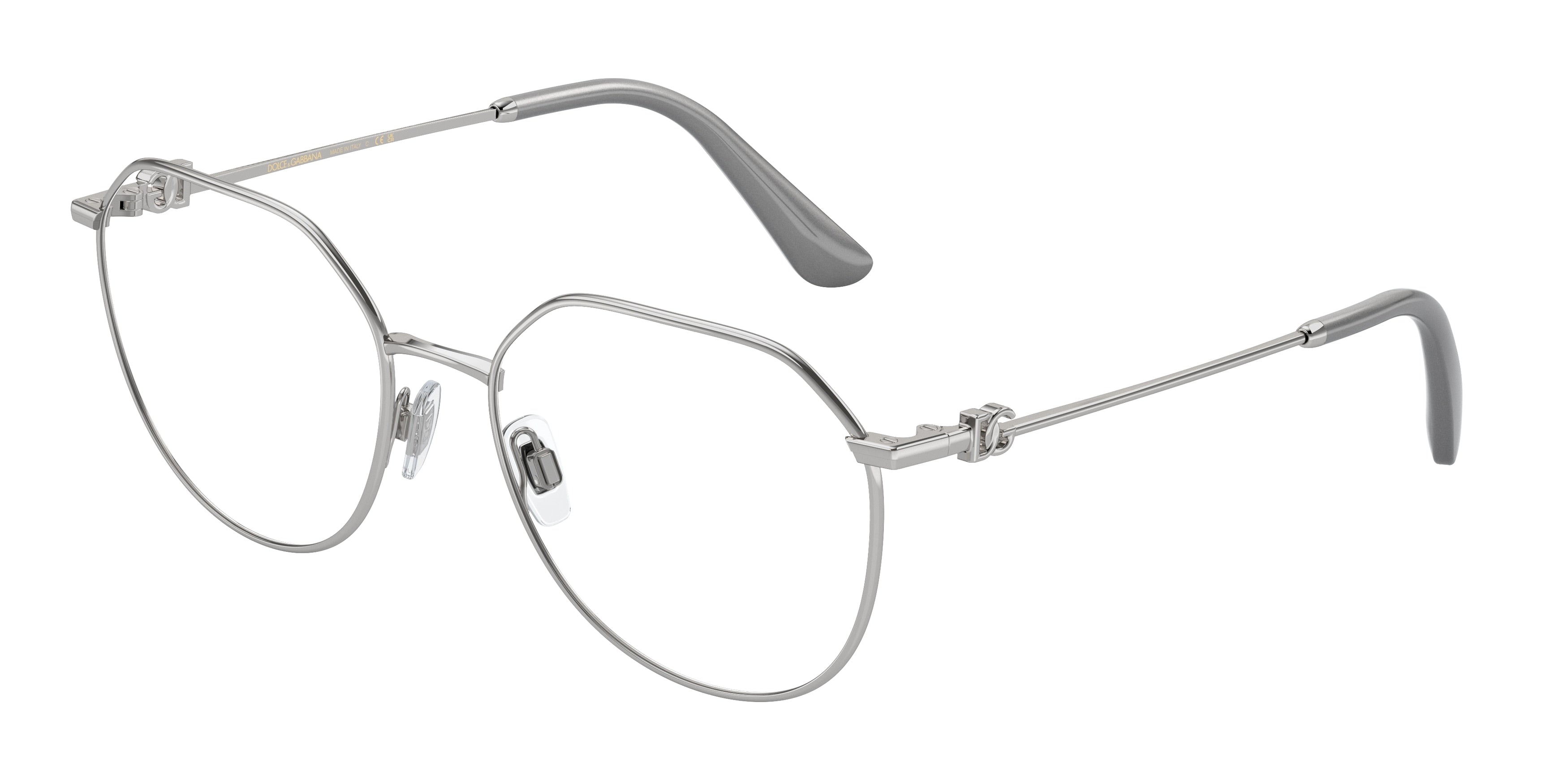DOLCE & GABBANA DG1348 Phantos Eyeglasses 05-Silver 56-145-18 - Color Map Silver