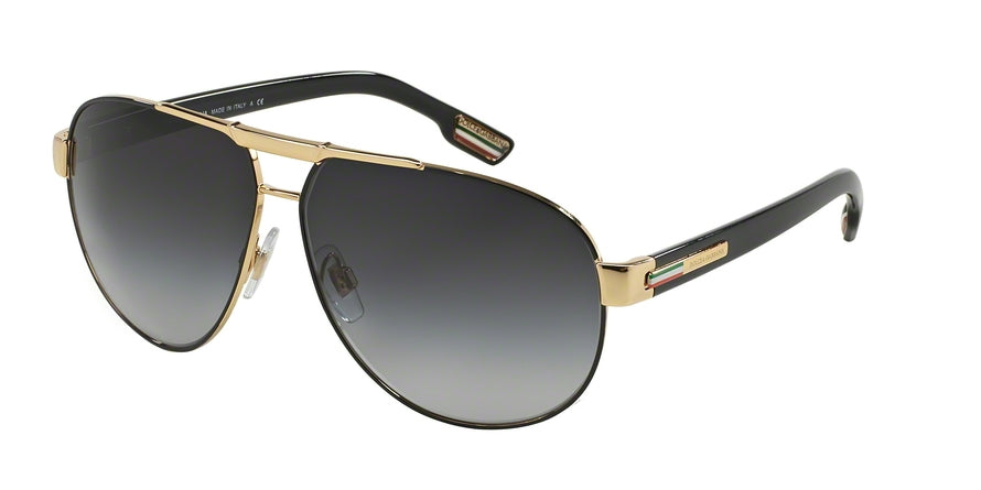 DOLCE & GABBANA GYM DG2099 Pilot Sunglasses  10818G-GOLD/BLACK 61-11-135 - Color Map black