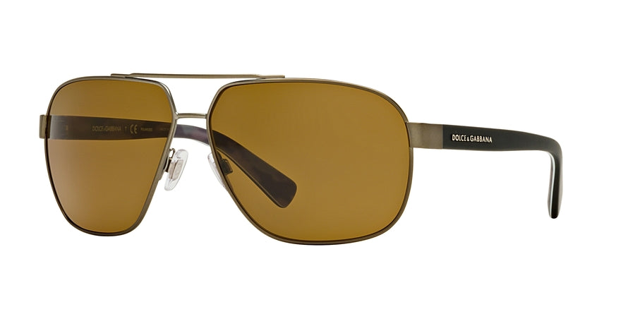 DOLCE & GABBANA DG2140 Pilot Sunglasses 124483-MATTE GUNMETAL 63-12-130 - Color Map gunmetal