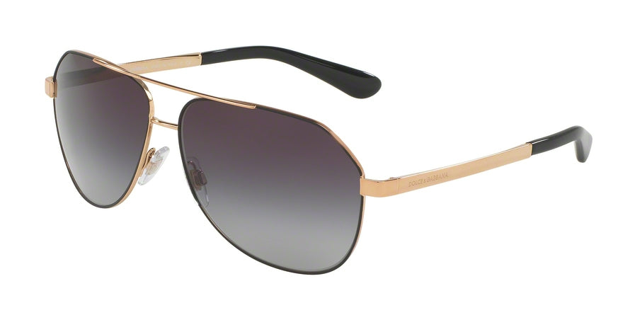 DOLCE & GABBANA DG2144 Pilot Sunglasses  12968G-MATTE BLACK 61-12-140 - Color Map black