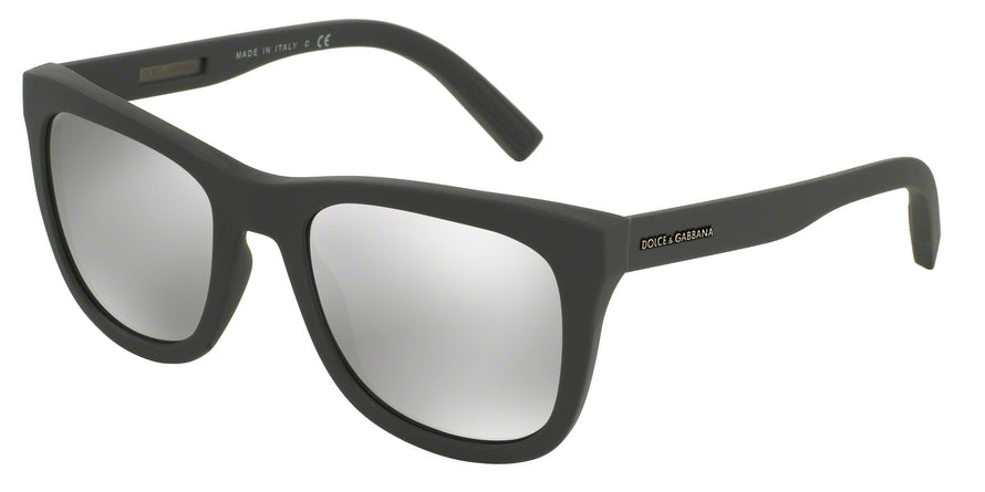 DOLCE & GABBANA DG2145 Square Sunglasses  12676G-GREY RUBBER 53-20-145 - Color Map grey