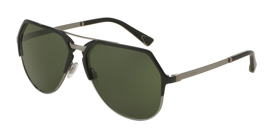DOLCE & GABBANA DG2151 Pilot Sunglasses 01/71-BLACK/GUNMETAL 59-15-140 - Color Map black
