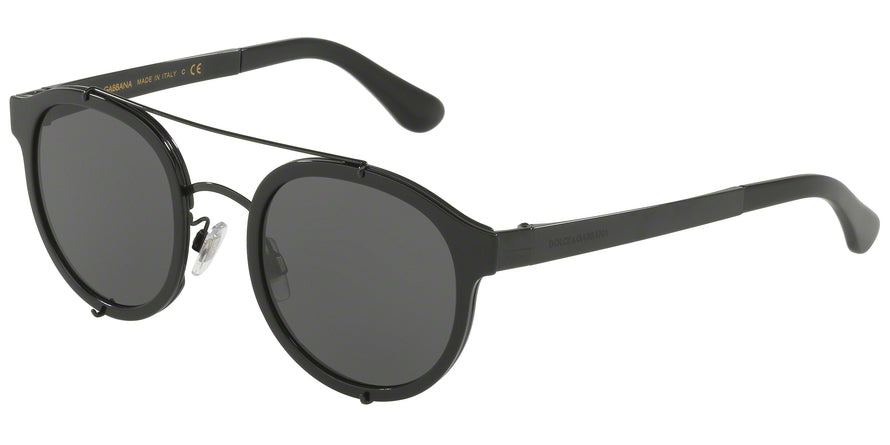 DOLCE & GABBANA DG2184 Phantos Sunglasses 501/87-BLACK 50-23-145 - Color Map black