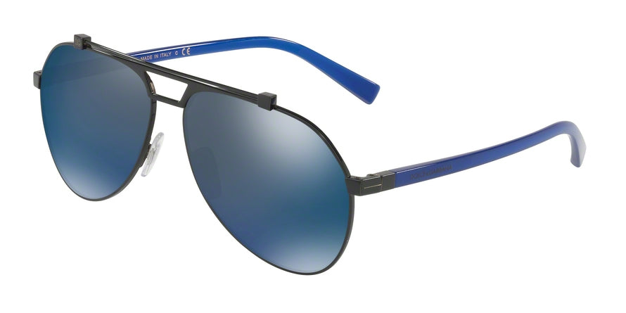 DOLCE & GABBANA DG2189 Pilot Sunglasses 01/96-BLACK 61-14-140 - Color Map black