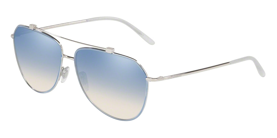DOLCE & GABBANA DG2190 Pilot Sunglasses 1325V6-AZURE/SILVER 59-13-140 - Color Map silver