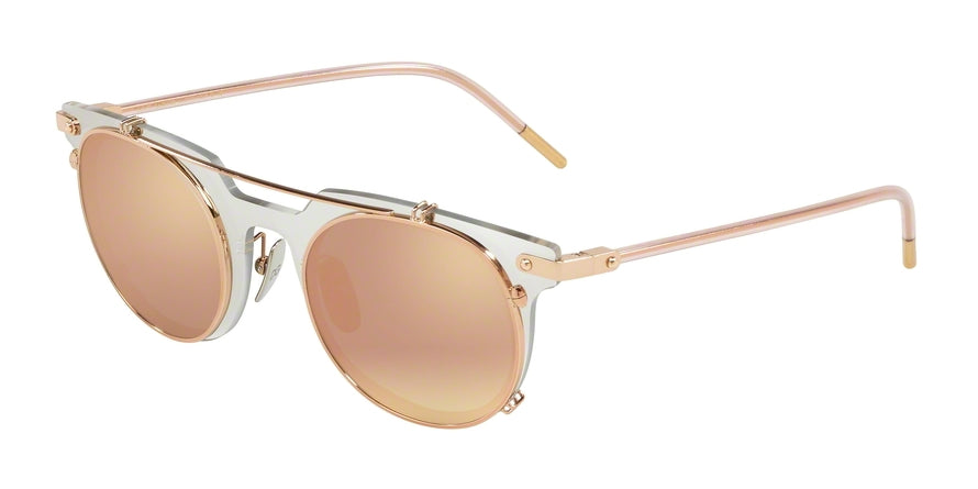 DOLCE & GABBANA DG2196 Phantos Sunglasses 12984Z-CLEAR MIRROR FLASH SILVER 49-22-145 - Color Map silver