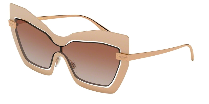 DOLCE & GABBANA DG2224 Cat Eye Sunglasses 133013-SAND ROSE GOLD 34-134-140 - Color Map pink
