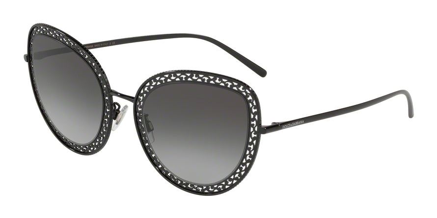 DOLCE & GABBANA DG2226 Cat Eye Sunglasses  01/8G-BLACK 54-24-145 - Color Map black