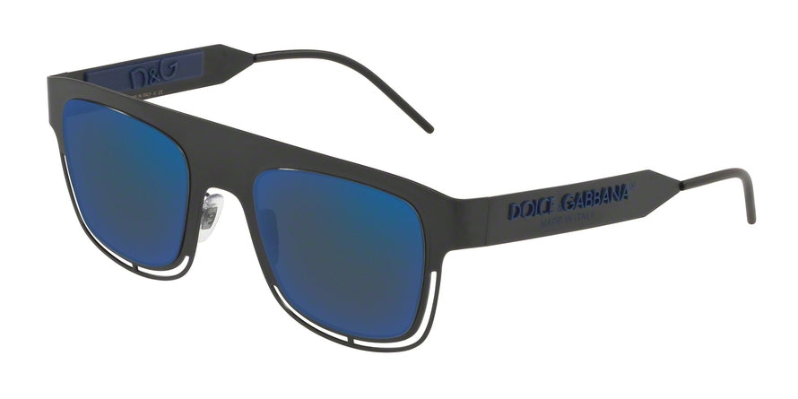 DOLCE & GABBANA DG2232 Square Sunglasses 110696-MATTE BLACK 49-22-140 - Color Map black