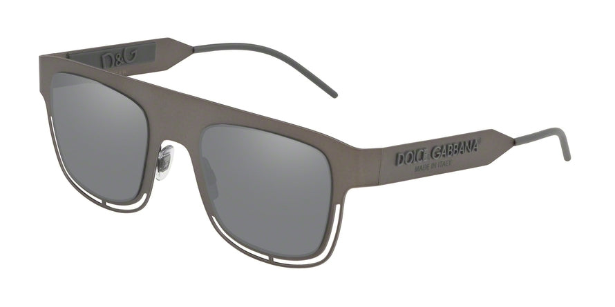 DOLCE & GABBANA DG2232 Square Sunglasses 12866G-DARK GUNMETAL 49-22-140 - Color Map gunmetal
