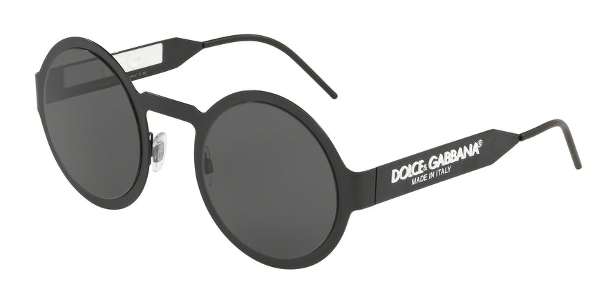 DOLCE & GABBANA DG2234 Round Sunglasses 110687-MATTE BLACK 51-27-140 - Color Map black