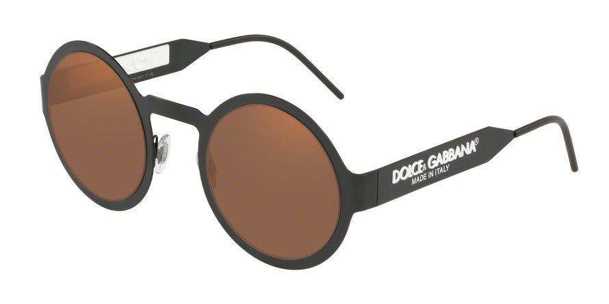 DOLCE & GABBANA DG2234 Round Sunglasses 1106/O-MATTE BLACK 51-27-140 - Color Map black