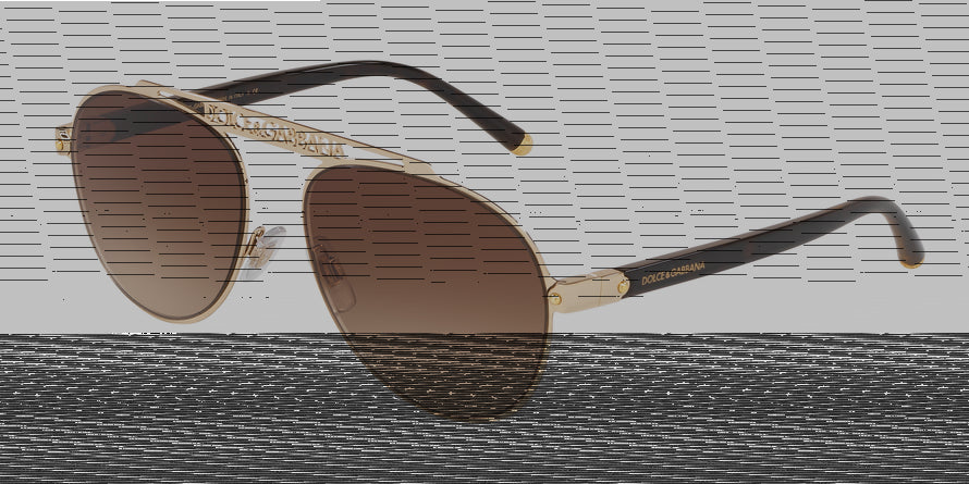 DOLCE & GABBANA DG2235 Pilot Sunglasses 02/13-GOLD 57-16-140 - Color Map gold