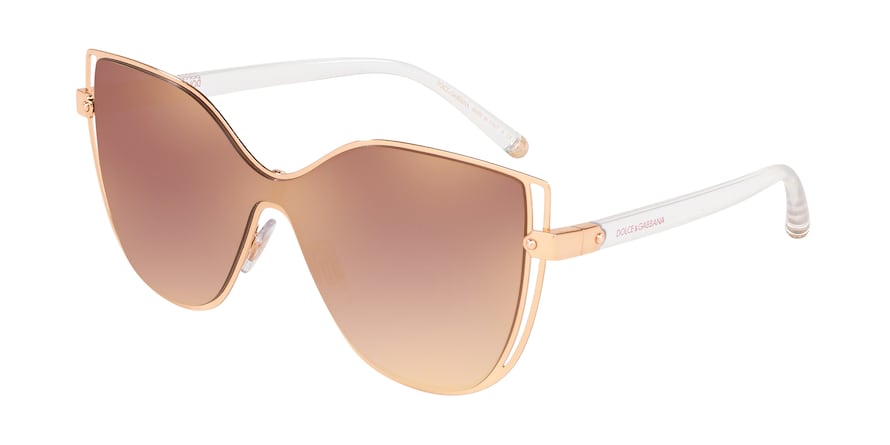DOLCE & GABBANA DG2236 Butterfly Sunglasses 12986F-PINK GOLD 28-128-140 - Color Map pink