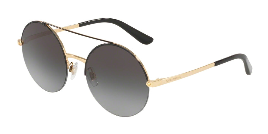 DOLCE & GABBANA DG2237 Round Sunglasses  13058G-GOLD/BLACK 54-19-140 - Color Map black
