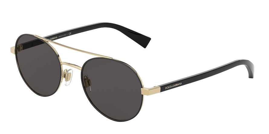 DOLCE & GABBANA DG2245 Phantos Sunglasses 131187-GOLD/MATTE BLACK 52-20-140 - Color Map gold