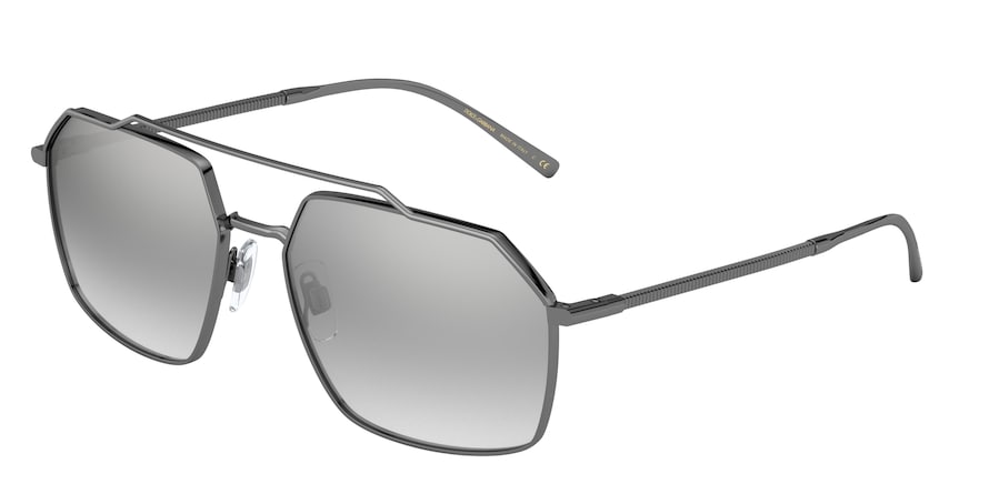 DOLCE & GABBANA DG2250 Square Sunglasses 04/6V-GUNMETAL 59-17-145 - Color Map gunmetal