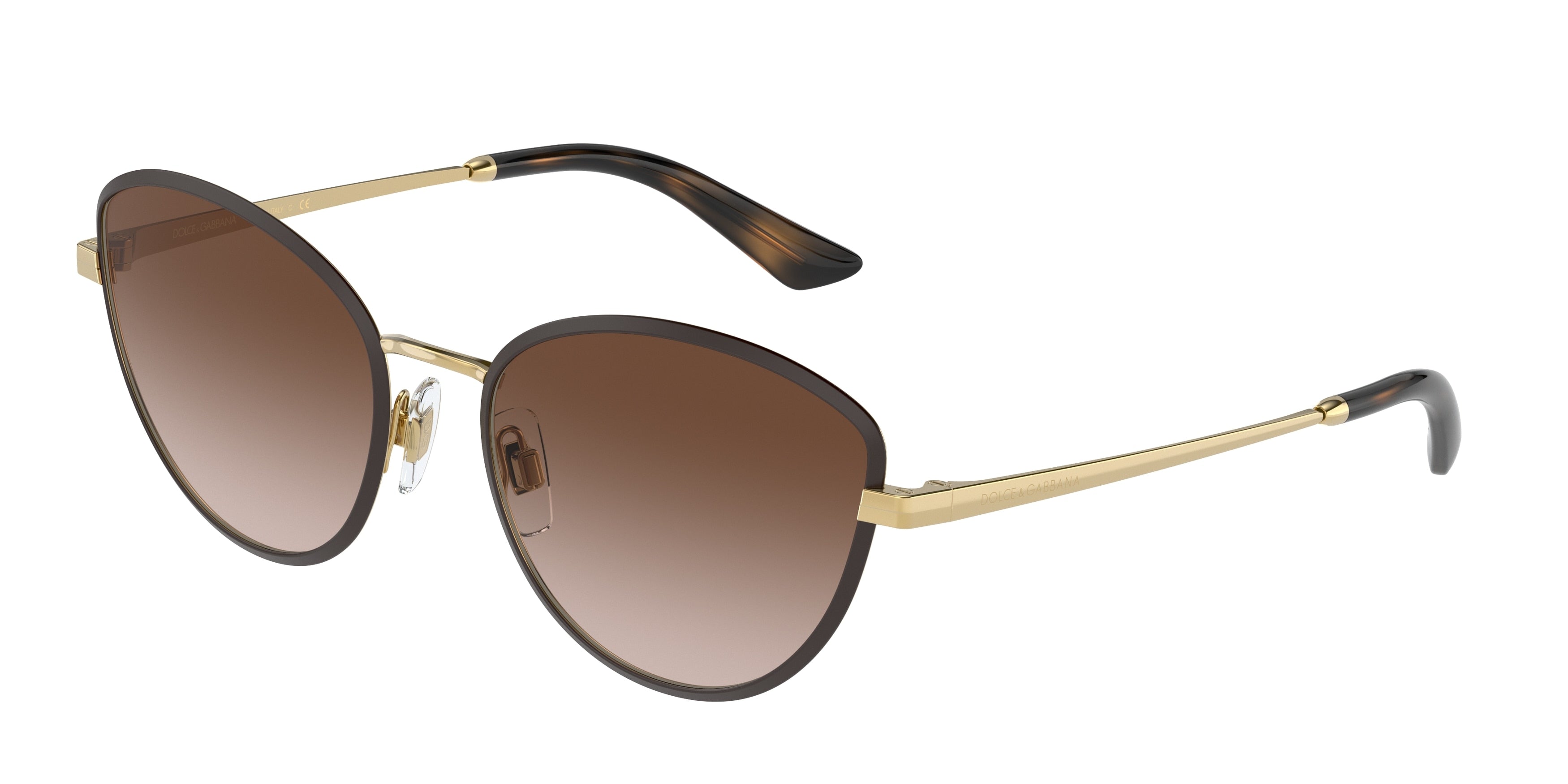 DOLCE & GABBANA DG2280 Butterfly Sunglasses 132013-Gold/Matte Brown 56-140-18 - Color Map Gold
