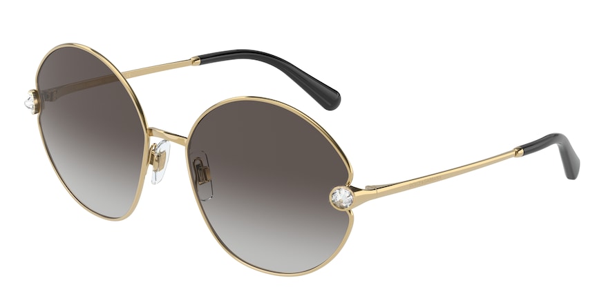 DOLCE & GABBANA DG2282B Round Sunglasses 02/8G-GOLD 59-17-140 - Color Map gold
