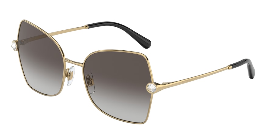 DOLCE & GABBANA DG2284B Butterfly Sunglasses 02/8G-GOLD 57-18-140 - Color Map gold