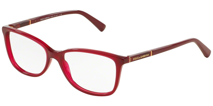 DOLCE & GABBANA DG3219 Pillow Eyeglasses  2681-OPAL RED 55-16-140 - Color Map bordeaux