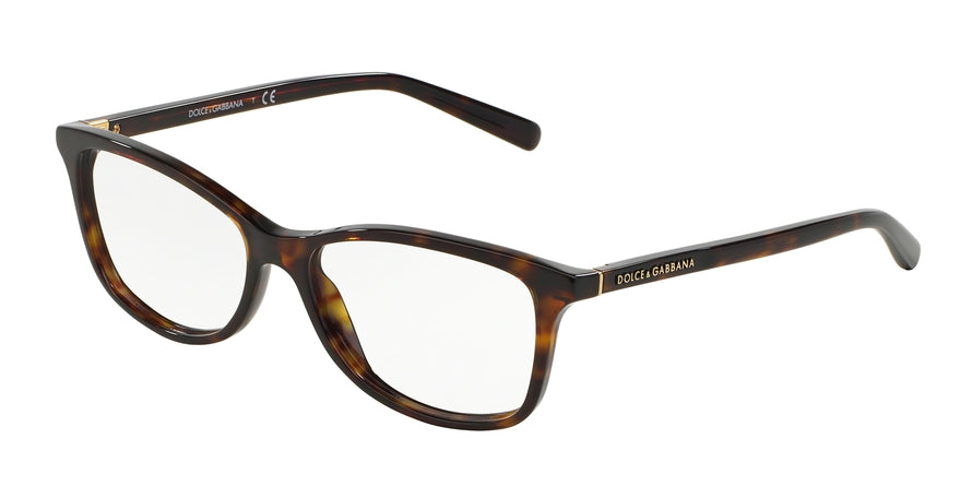 DOLCE & GABBANA DG3222 Rectangle Eyeglasses  502-HAVANA 54-15-140 - Color Map havana