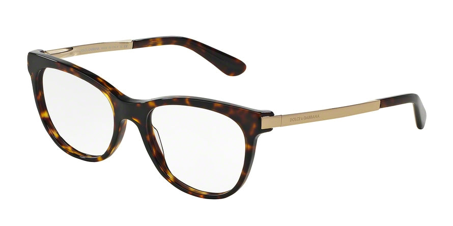 DOLCE & GABBANA DG3234 Square Eyeglasses  502-DARK HAVANA 52-17-140 - Color Map havana