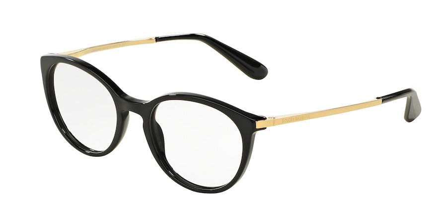 DOLCE & GABBANA DG3242F Phantos Eyeglasses  501-BLACK 50-18-145 - Color Map black
