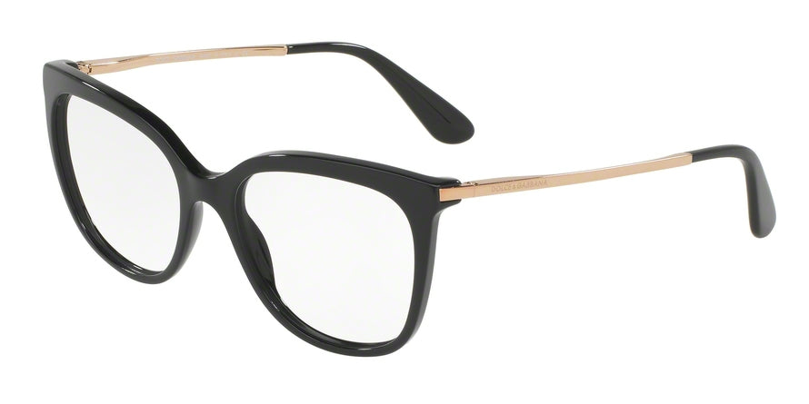 DOLCE & GABBANA DG3259 Square Eyeglasses  501-BLACK 53-17-140 - Color Map black