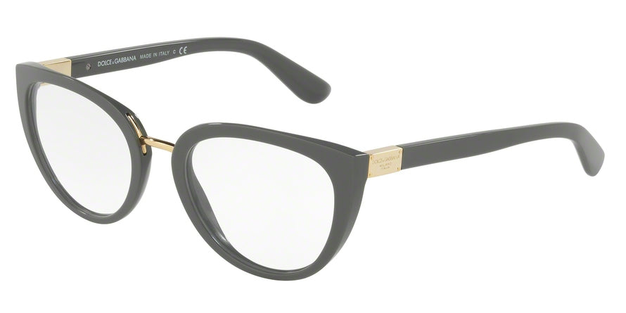 DOLCE & GABBANA DG3262 Cat Eye Eyeglasses 3090-GREY 53-20-140 - Color Map grey