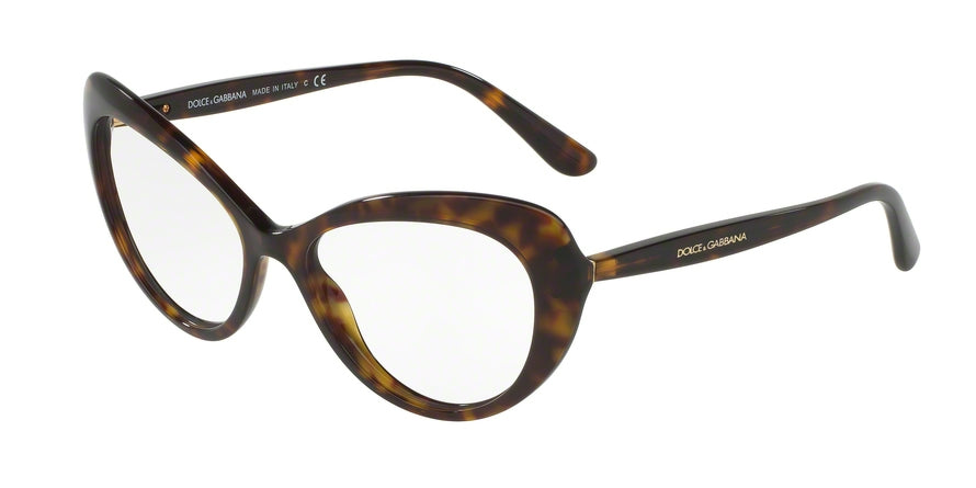 DOLCE & GABBANA DG3264F Irregular Eyeglasses  502-HAVANA 54-16-140 - Color Map havana