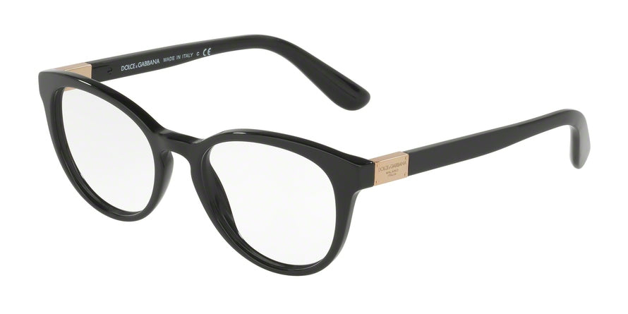 DOLCE & GABBANA DG3268 Phantos Eyeglasses 501-BLACK 50-18-140 - Color Map black