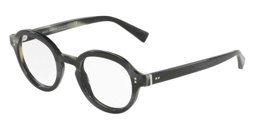 DOLCE & GABBANA DG3271 Irregular Eyeglasses 3117-STRIPED BLUE 47-23-145 - Color Map blue