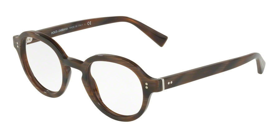 DOLCE & GABBANA DG3271 Round Eyeglasses 3118-STRIPED BORDEAUX 47-23-145 - Color Map bordeaux