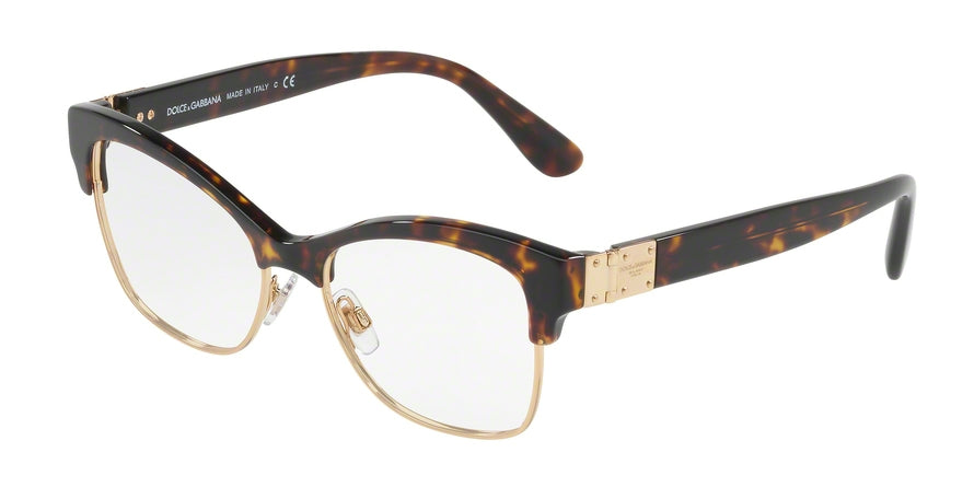 DOLCE & GABBANA DG3272 Pillow Eyeglasses 502-HAVANA 52-17-140 - Color Map havana